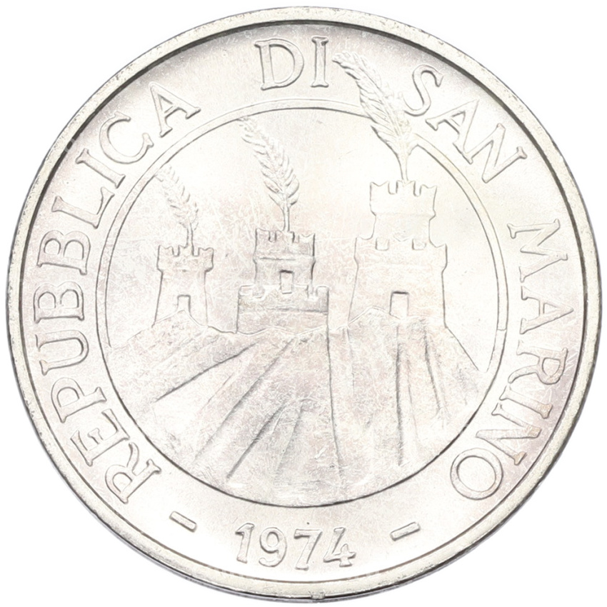 Монета 500 лир 1974 года Сан-Марино (вид 2)