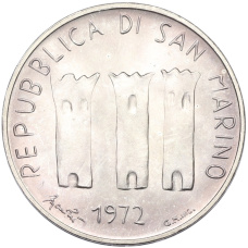 Монета 500 лир 1972 года Сан-Марино (реверс)