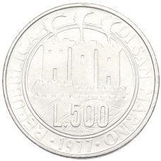 Монета 500 лир 1977 года Сан-Марино «Экология» (реверс)