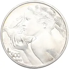 Монета 500 лир 1973 года Сан-Марино (аверс)