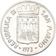Монета 500 лир 1973 года Сан-Марино (реверс)