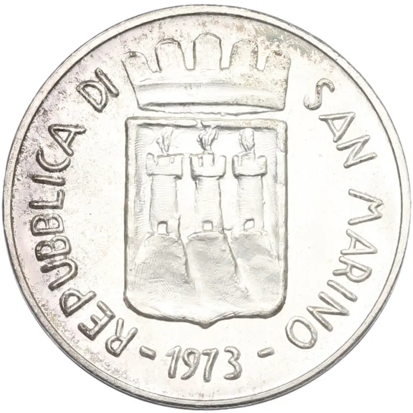 Монета 500 лир 1973 года Сан-Марино (вид 2)