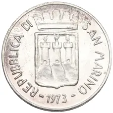 Монета 500 лир 1973 года Сан-Марино (реверс)