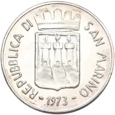 Монета 500 лир 1973 года Сан-Марино (реверс)