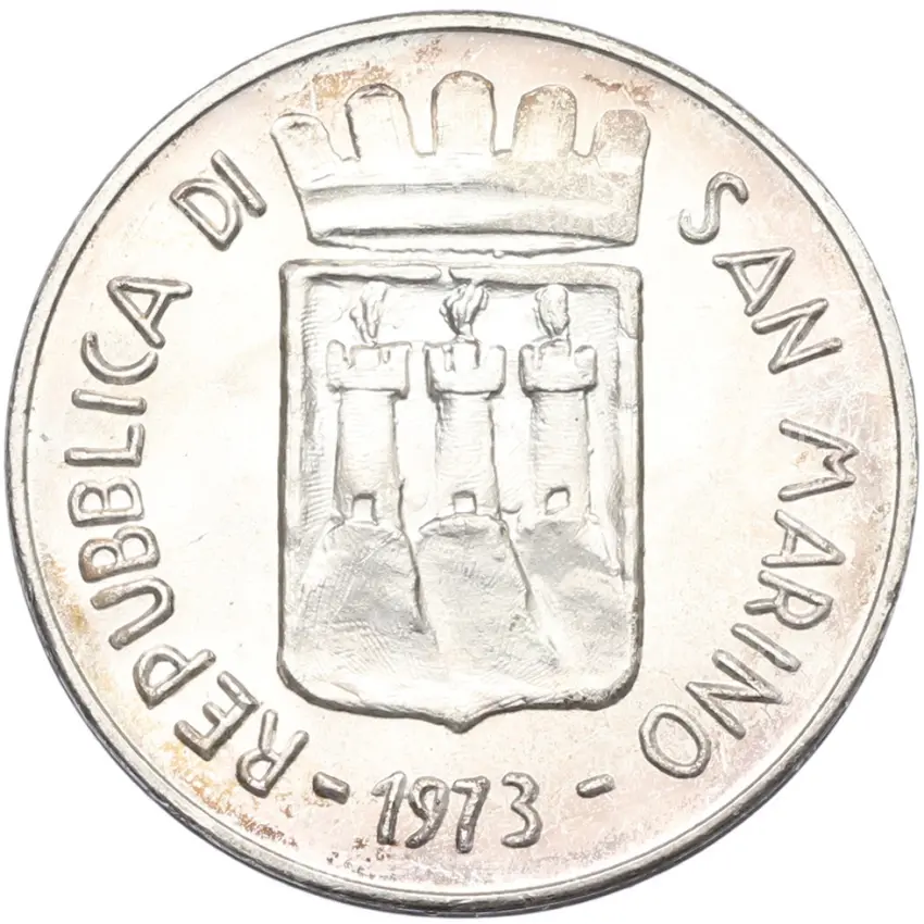 Монета 500 лир 1973 года Сан-Марино (вид 2)