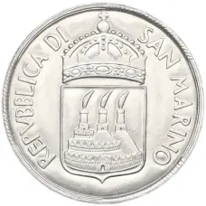 Монета 10 лир 1973 года Сан-Марино (реверс)