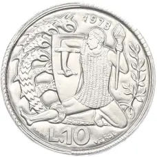 Монета 10 лир 1973 года Сан-Марино (аверс)
