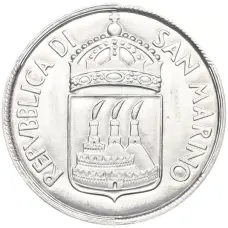 Монета 10 лир 1973 года Сан-Марино (реверс)