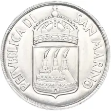 Монета 10 лир 1973 года Сан-Марино (реверс)