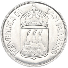 Монета 10 лир 1973 года Сан-Марино (реверс)