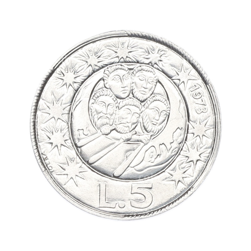 Монета 5 лир 1973 года Сан-Марино