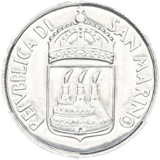 Монета 5 лир 1973 года Сан-Марино (реверс)