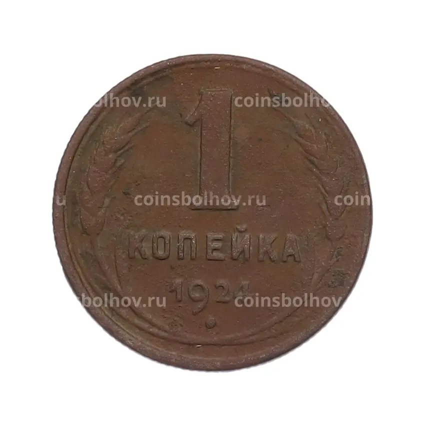 Монета 1 копейка 1924 года