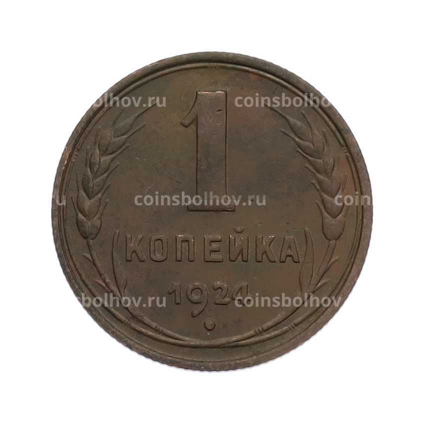 Монета 1 копейка 1924 года