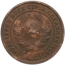 Монета 1 копейка 1924 года (реверс)