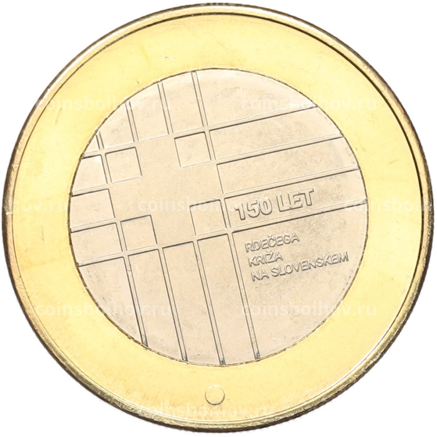 Монета 3 евро 2016 года Словения «150 лет Красному Кресту в Словении»