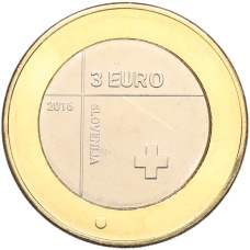 Монета 3 евро 2016 года Словения «150 лет Красному Кресту в Словении» (реверс)