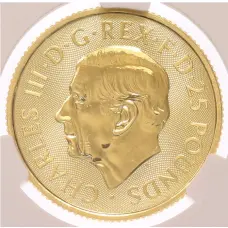 Монета 25 фунтов 2024 года Великобритания «Звери Тюдоров — Дракон Тюдора» в слабе CPRC (MS67) (реверс)