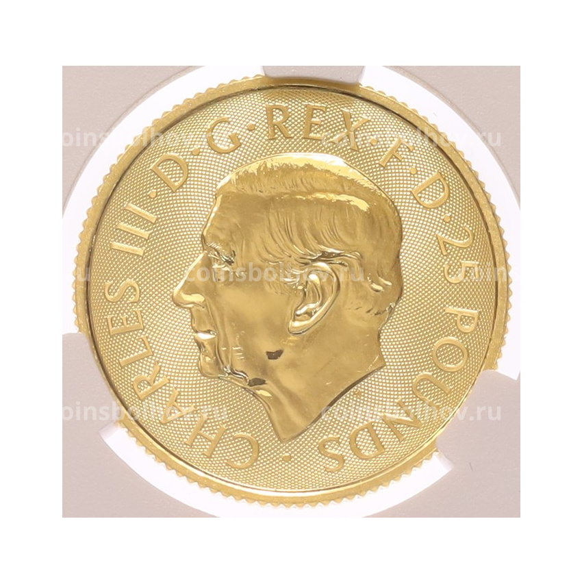 Монета 25 фунтов 2024 года Великобритания «Звери Тюдоров — Дракон Тюдора» в слабе CPRC (MS67) (вид 2)