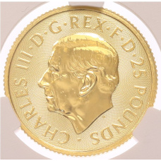 Монета 25 фунтов 2025 года Великобритания «Звери Тюдоров — Пантера королевы» в слабе CPRC (MS68) (реверс)