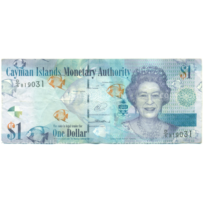 Банкнота 1 доллар 2014 года Каймановы острова