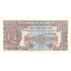 Банкнота 1 фунт 1948 года Ваучер Британских вооруженных сил (2-я серия)
