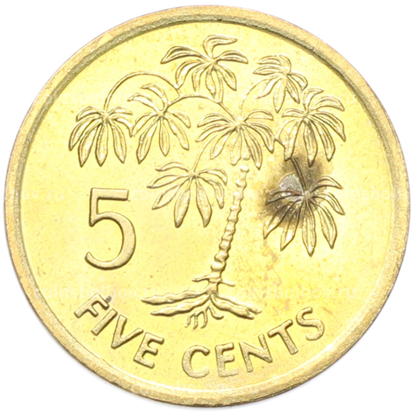 Монета 5 центов 2007 года Сейшелы