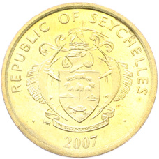 Монета 5 центов 2007 года Сейшелы (реверс)