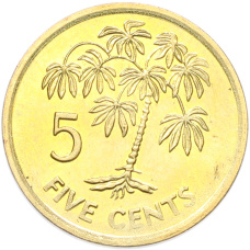 Монета 5 центов 2007 года Сейшелы (аверс)