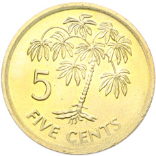 Монета 5 центов 2007 года Сейшелы (аверс)