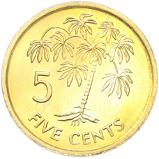 Монета 5 центов 2007 года Сейшелы (аверс)