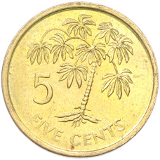 Монета 5 центов 2010 года Сейшелы (аверс)