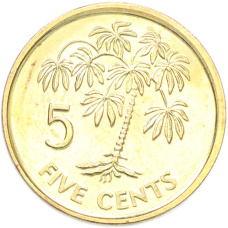 Монета 5 центов 2010 года Сейшелы (аверс)