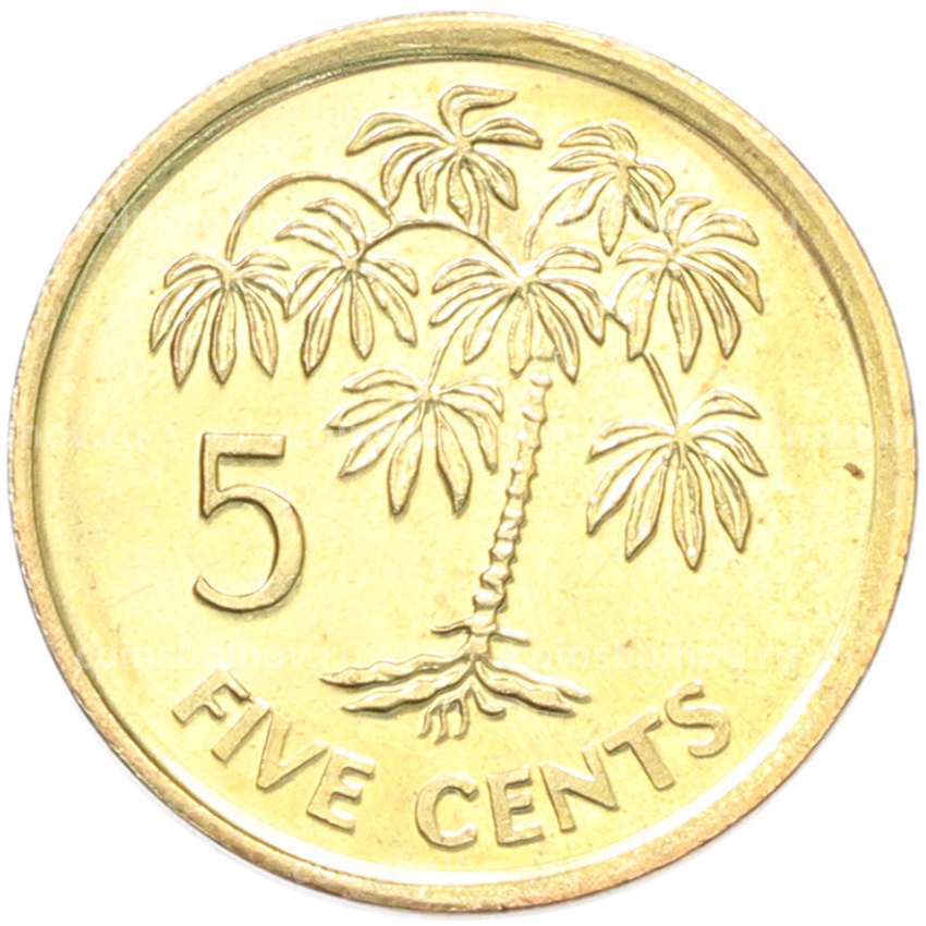 Монета 5 центов 2010 года Сейшелы