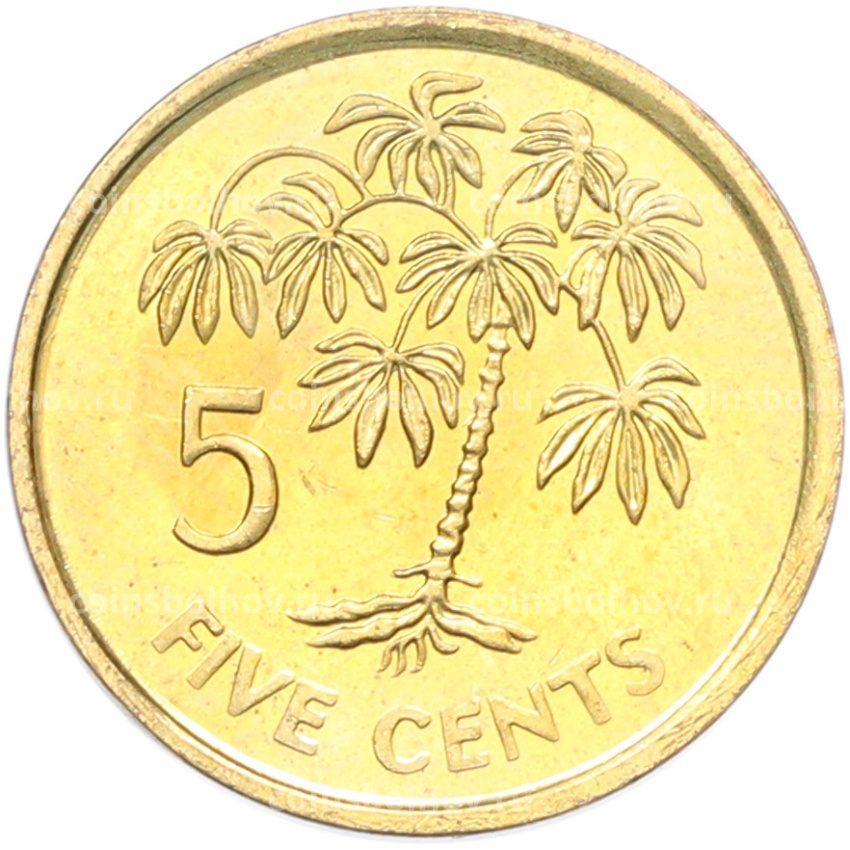 Монета 5 центов 2010 года Сейшелы