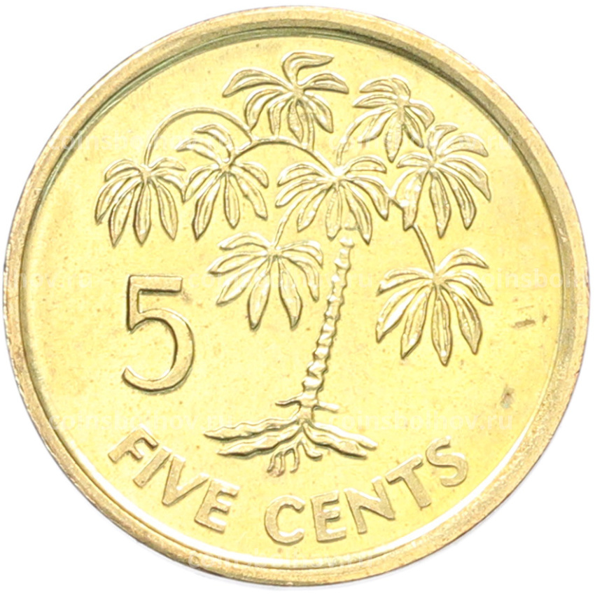 Монета 5 центов 2010 года Сейшелы