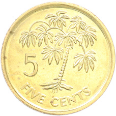 Монета 5 центов 2010 года Сейшелы (аверс)