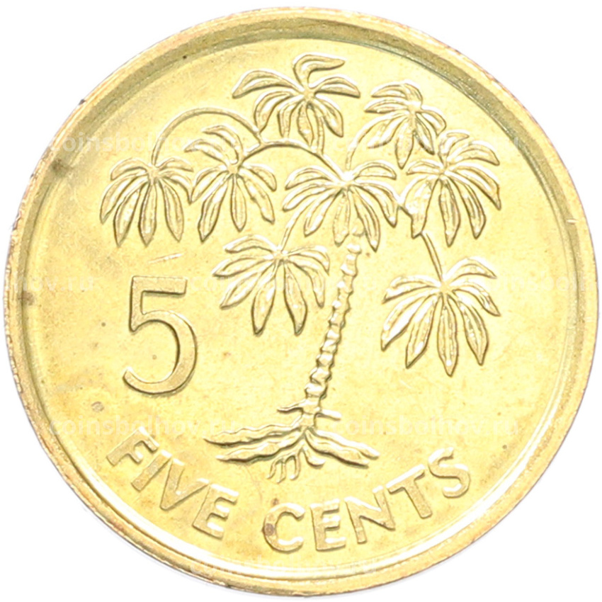 Монета 5 центов 2010 года Сейшелы