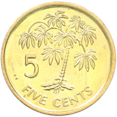 Монета 5 центов 2010 года Сейшелы (аверс)