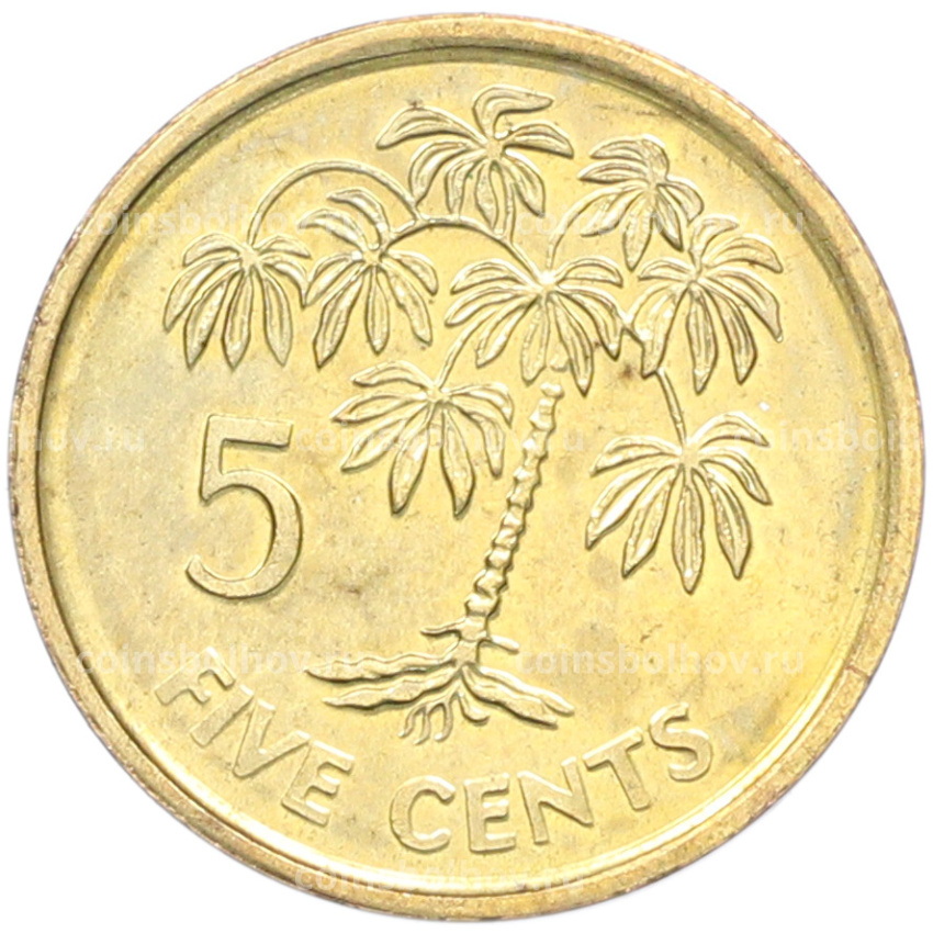 Монета 5 центов 2010 года Сейшелы