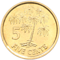 Монета 5 центов 2012 года Сейшелы (аверс)