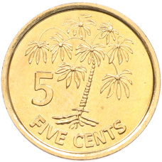 Монета 5 центов 2012 года Сейшелы (аверс)