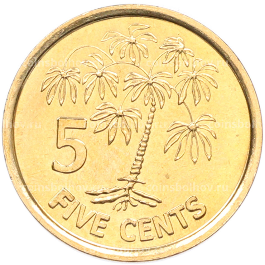 Монета 5 центов 2012 года Сейшелы