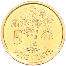 Монета 5 центов 2012 года Сейшелы (аверс)