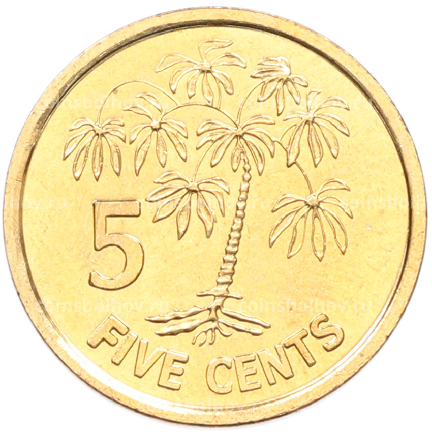 Монета 5 центов 2012 года Сейшелы