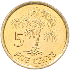 Монета 5 центов 2012 года Сейшелы (аверс)