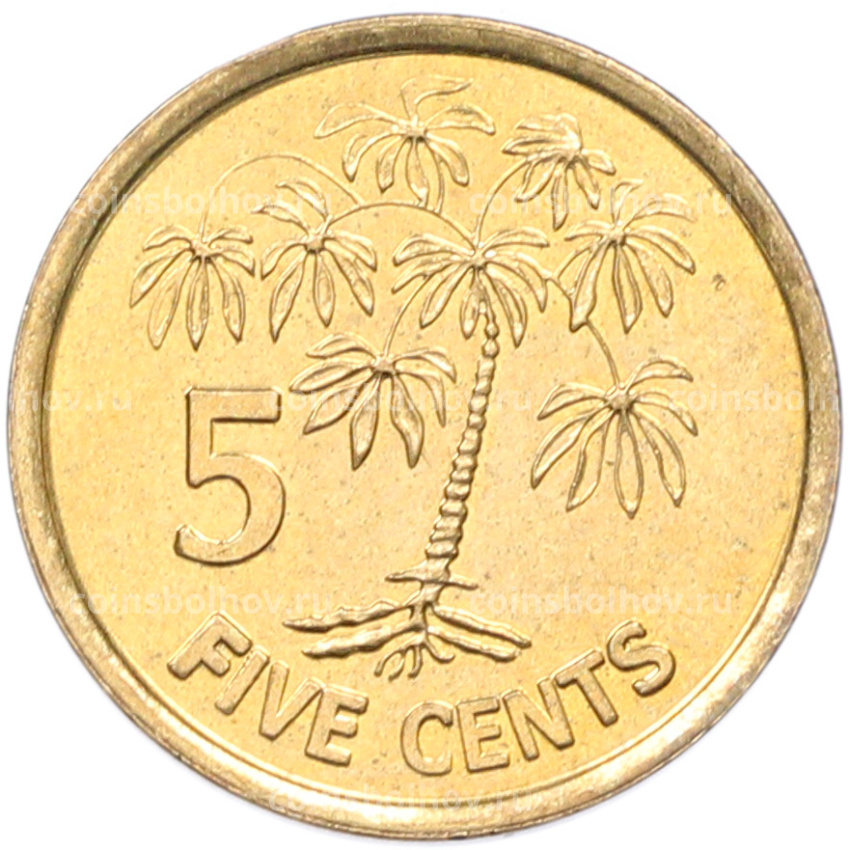 Монета 5 центов 2012 года Сейшелы