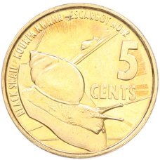 Монета 5 центов 2016 года Сейшелы (аверс)