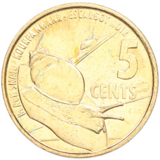 Монета 5 центов 2016 года Сейшелы (аверс)