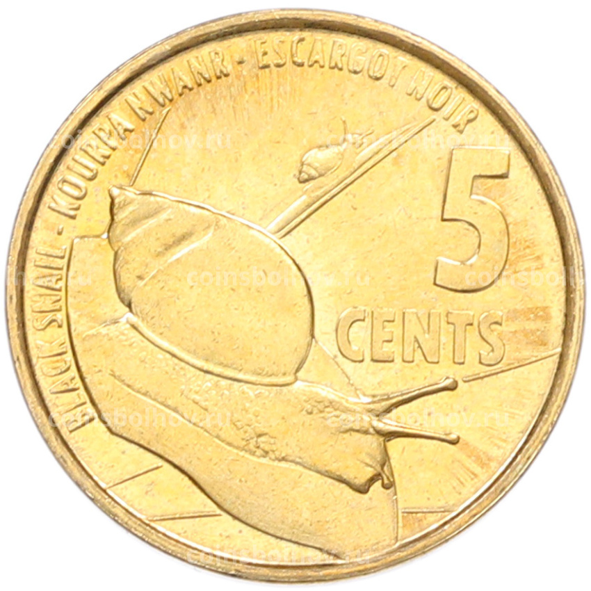 Монета 5 центов 2016 года Сейшелы